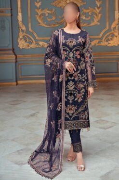 blue wedding dress pakistani