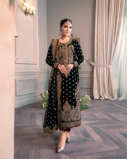 velvet suit women black