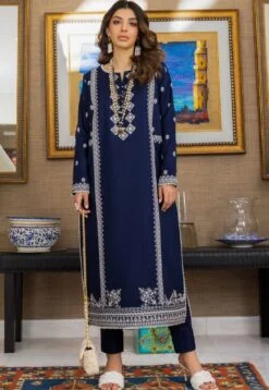 Blue Embroidered kurta