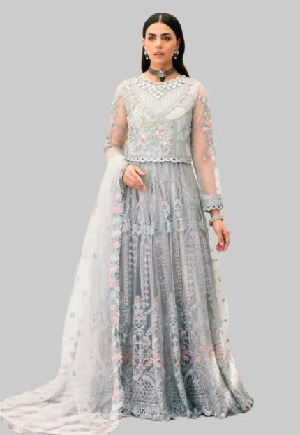Grey unstitched pakistani Wedding clothes