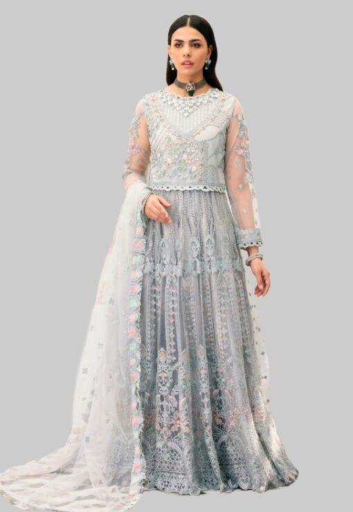 Grey unstitched pakistani Wedding clothes