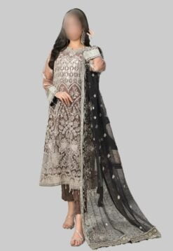 semi stitched 3pc wedding salwar kameez