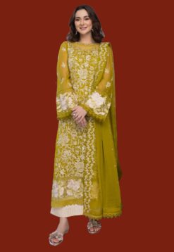 Yellow pakistani wedding dress