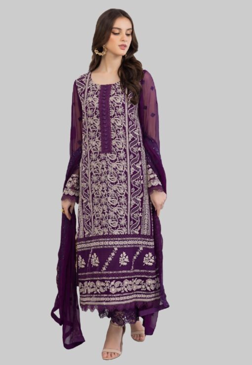 purple pakistani wedding dress