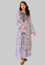 Luxury Lilic hand-made embroidered pakistani wedding dress