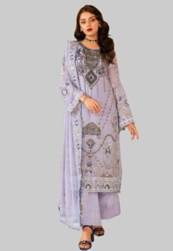 Luxury Lilic hand-made embroidered pakistani wedding dress