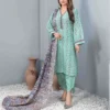 Mint green casual printed salwar kameez