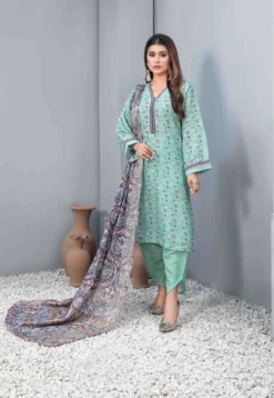 Mint green casual printed salwar kameez