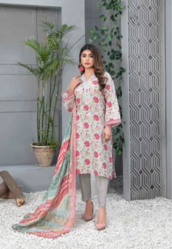 Grey Printed casual salwar kameez for winter