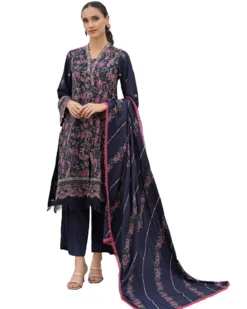 Gul ahmed unstitched Blue Embroidered, danak salwar kameez