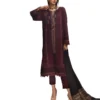 Gul ahmed 3pc unstiched embroidered kharddar and pashmina salwar kameez