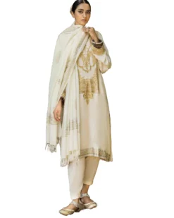 Gul Ahmed evening off white embroideredd salwar kameez