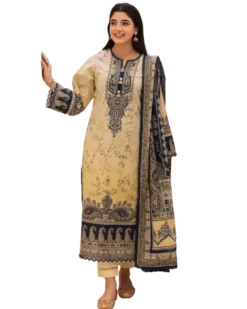 Asim Jofa Yellow, Printed Lawn Dress