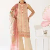 gul ahmed Cream, small floral printed casual lawn dress