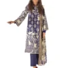 Blue gul ahmed printed calsual lawn dress