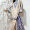 Lawn Suit with Embroidered Details | Muzlin 2024 9a