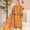 Maria b yellow printed lawn dress MB-2A